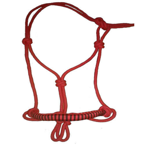 Red Nylon Rope Halter With Australian Saddle And Diameter 6-14Mm Usage: For Horse