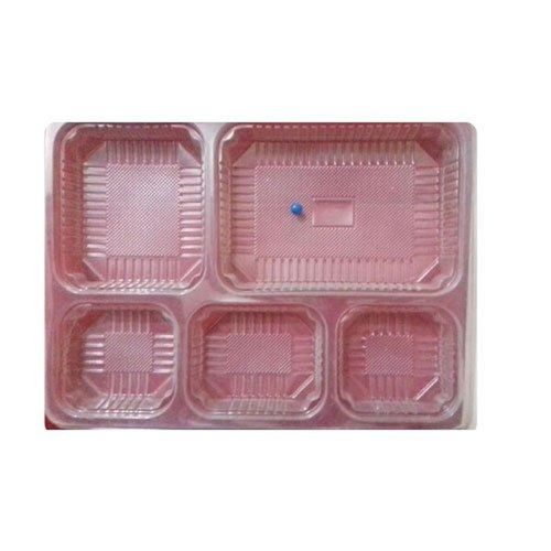 Non-Toxic Transparent Single Use Only Disposable 5 Cp Compartment Meal Food Plastic Plates For Hotel Party