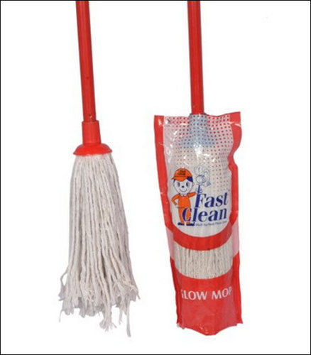 4 Feet Glow Red Cotton Mop For Cleaning Purpose