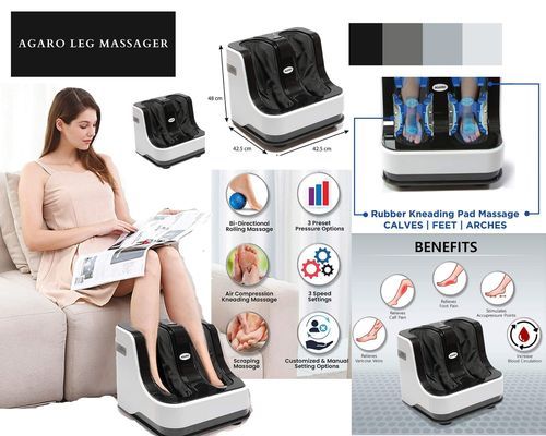 Corded Electric Agaro Household Leg Massager (White) Application: Indoor