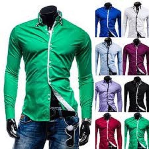 Full Sleeves Multi Colors Casual Wear Regular Fit Skin Friendly Highly Comfortable Mens Cotton Plain Shirt Age Group: 18-65 Years