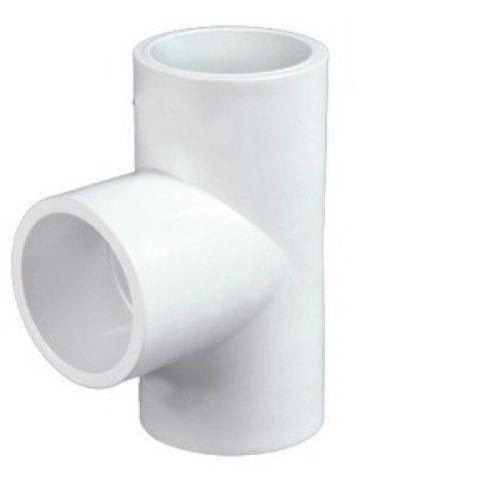 Scratch Proof Heat Resistance Leak Resistance T Shape White Upvc Threaded Tee (1/2 Inch) Size: 1/2 Inch