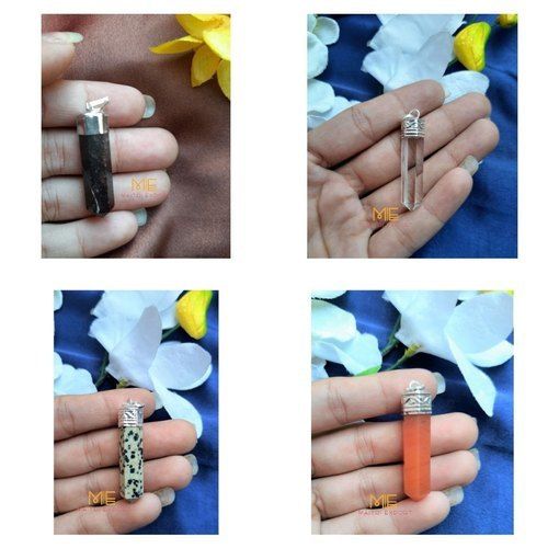 Unisex Natural Standard Design Different Stone Point Pendant For Healing