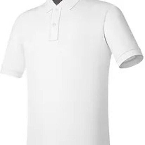100% Pure Cotton Galaxy White Polo Neck T Shirt, M, L, Xl and XXL Size