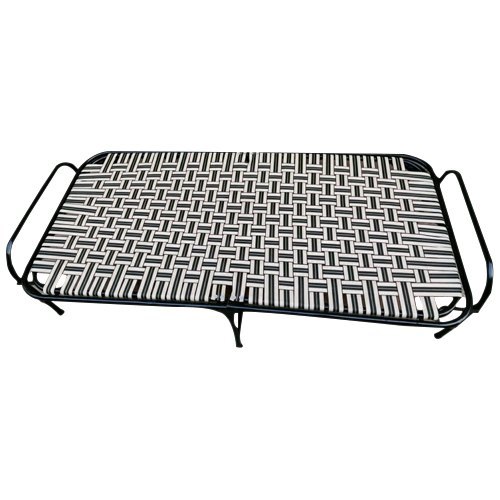 3X6 Feet Niwar Double Pipe Folding Single Bed - Color: Brown
