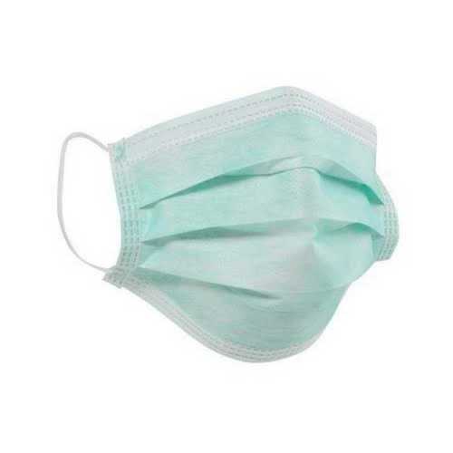 5 Inch Rope Disposable 3 Ply Blue Plain Medical Face Mask