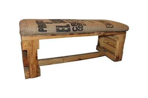 Attractive and Elegant Look Reclaimed Wood and Jute Seat Bench