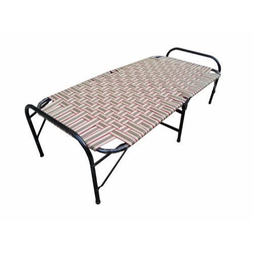 Niwar Plastic Single Iron Frame Folding Bed - Color: Multi Color