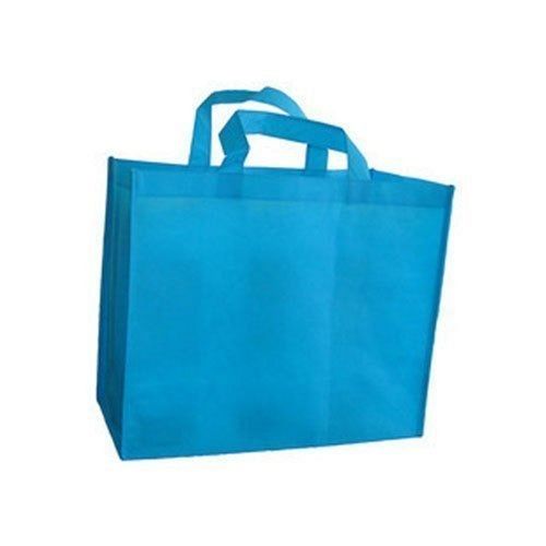 Reusable Blue Flexible Loop Handle Box Shape 5 Kg Capacity Non Woven Retail Grocery Bag