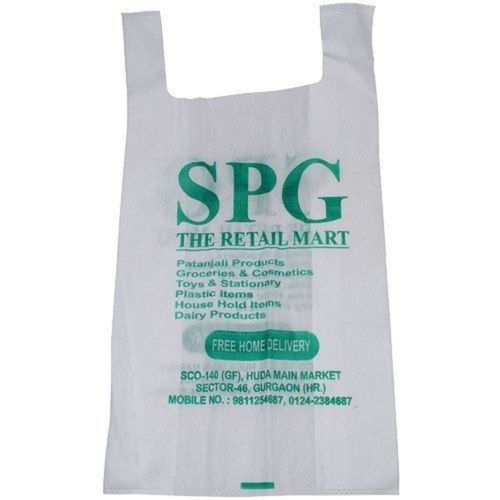 Reusable Printed Recyclable U Cut Handle 120 GSM Non Woven Shopping Bags For Garment Gift Grocery