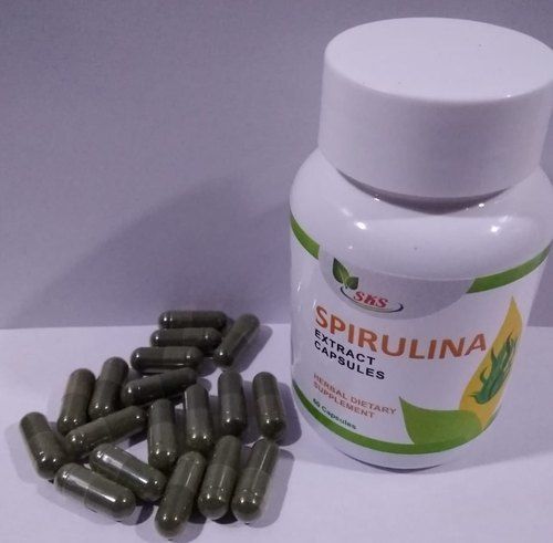 Spirulina Capsules With 60 Capsules And 36 Months Shelf Life