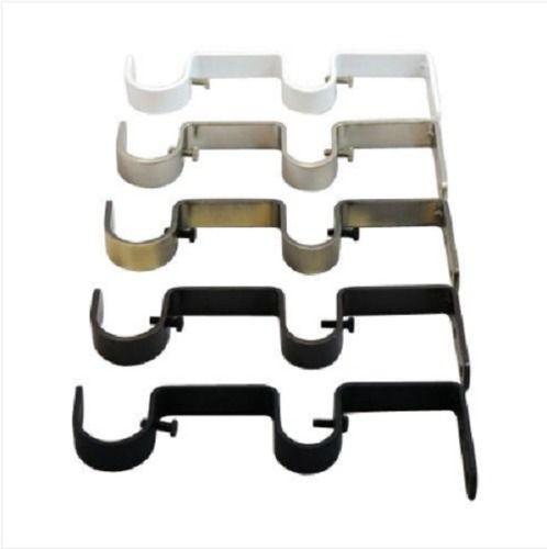 Gold Wall Mounted Steel Curtain Rods Support Bracket