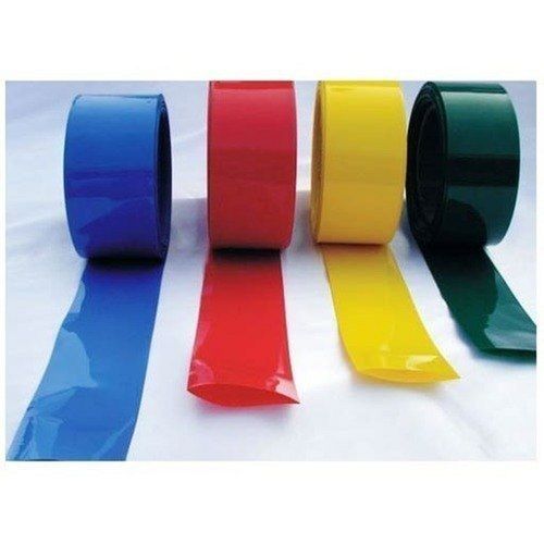 Blue 15 Micron Thickness 300 Mm Width Multicolor Flexible Pvc Shrink Sleeve Roll