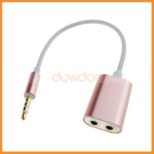 3.5mm Stereo Audio Male To 2 X 3.5mm Female Earphone Splitter Cable Adapter For Ipod Iphone Ipad