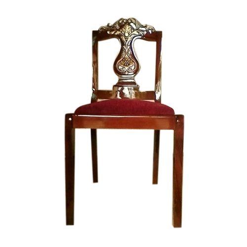4 Leg Termite Proof Brown And Red Painted Antique Wooden Chair