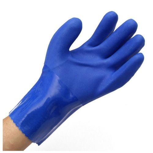 Plain Blue Acid Alkali Chemical Resistant S-Xl Size Industrial Disposable Neoprene Safety Hand Gloves