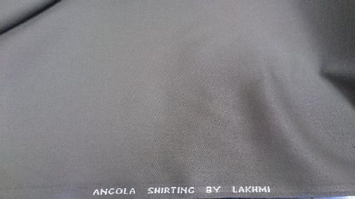 Gray Skin Friendly Tear Resistance Impeccable Finish Soft And Smooth Cotton Plain Angola Shirting Fabric