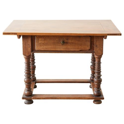 Handcrafted Wooden Antique Reproduction Table - Sheesham & Mango Wood, Smooth Polished Finish | Elegant Design, Customizable Sizes, Indoor Use