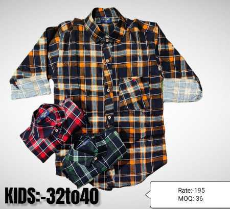 Perfect Fitting Classy Look Full Sleeves Casual Wear Kids Check Shirts Size : 22 To 38 Age Group: 2-15 Years