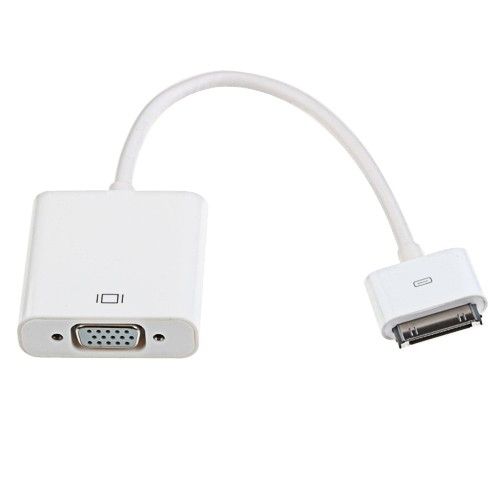Silver Plastic ROQ iPAD To VGA Data Cable For Mobile Charging And Ipad