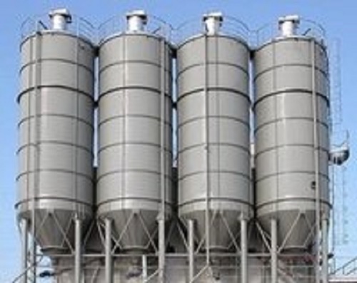 Vertically Oriented Cylindrical Steel Construction Storage Silo