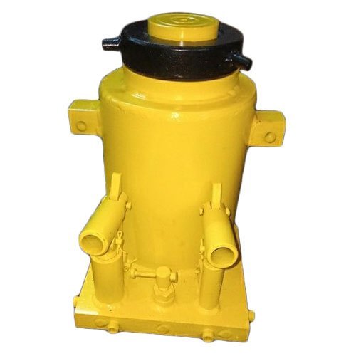 Hydraulic Jack - Cast Iron and Mild Steel, Yellow and Black Finish | Manual Operation, Corrosion Resistant, Portable, Low Maintenance
