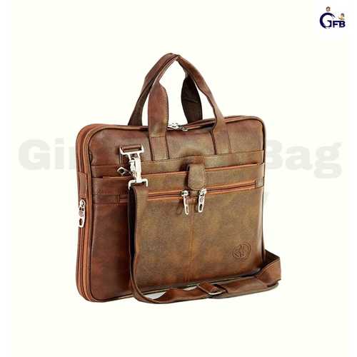 1.6X12 Inch Eco Friendly Brown Pu Leather Laptop Bag Gender: Unisex