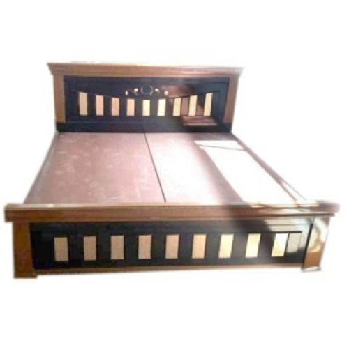 6 Feet Wooden Double Bed With Back Support Plywood