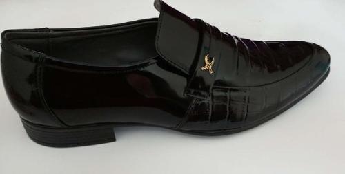 Breathable Anti Skid Slip On Type Mens Black Formal Shoes With Low Heel And Round Toe Shape