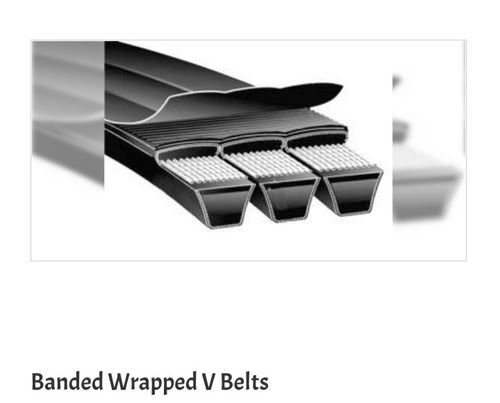 Rubber Black Color Banded Wrapped V Belts With Strong Friction Resistance