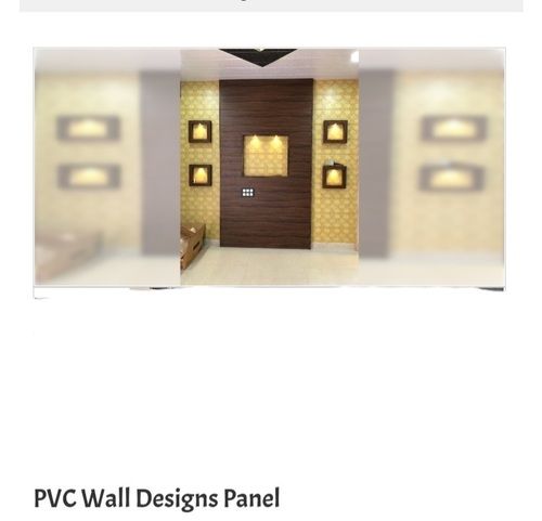 Modern Brown And Golden Color Durable Designer Pvc Wall Designs Panel