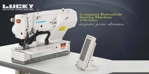 White Computer Buttonhole Industrial Sewing Machine Power : 250 W Max Sewing Speed : 4000 To 5000 Spm