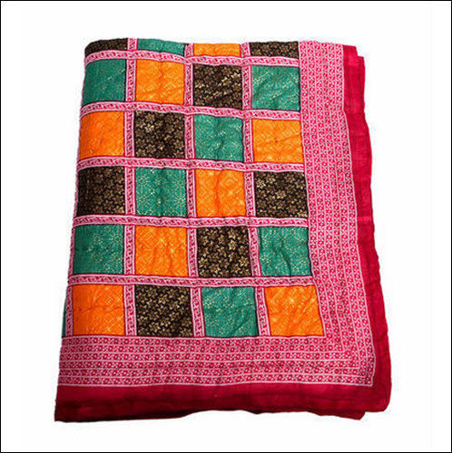 Cotton Single Dabu Gold Printed Jaipuri Razai For Home, Hotel Use: Home