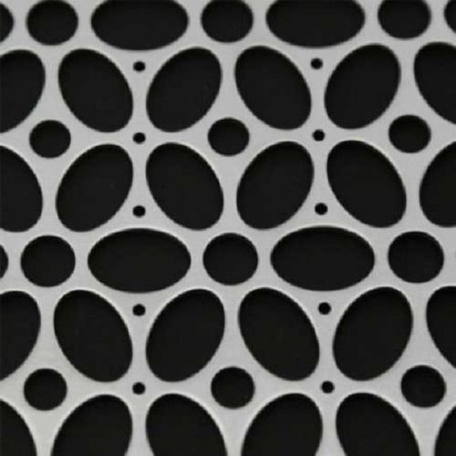 Gray Rust Resistance Square Shape Designer Hole Coated Metal Perforated Sheets, 5mm-10mm Thickness
