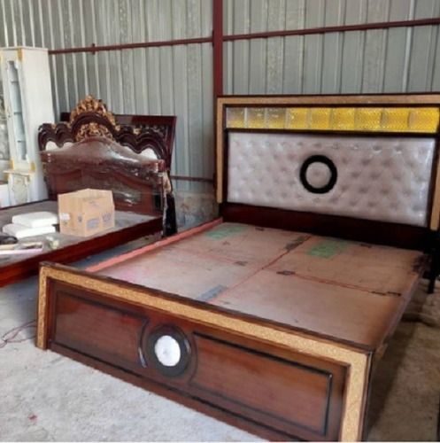 King Size 6 Feet Teak Wood Double Bed