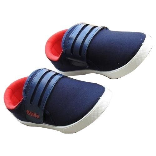 Light Weight And Anti Skid Plain Design Round Toe Casual Shoes With White Color Sole