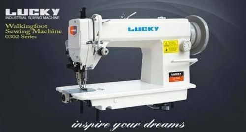 White Lucky Lc0303Cx Walking Foot Industrial Manual Sewing Machine Head Only Max. Sewing Speed : 2000 To 3000 Spm