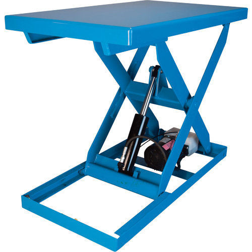 Mild Steel Blue Rectangular Scissor Table Hydraulic Lift (Capacity 0.5-1.5 Ton)