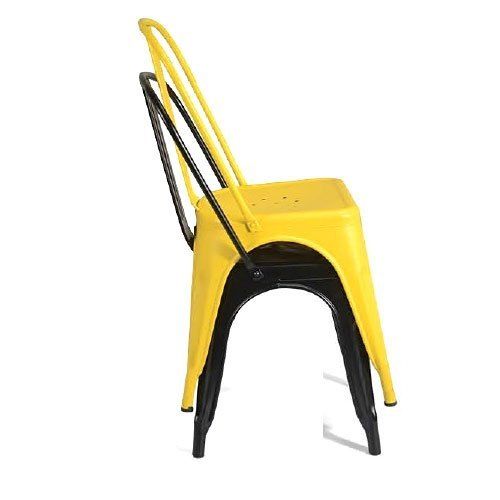 Mild Steel Made 4 Legs Color Coated Single Seater Tolex Cafeteria Seating Chair
