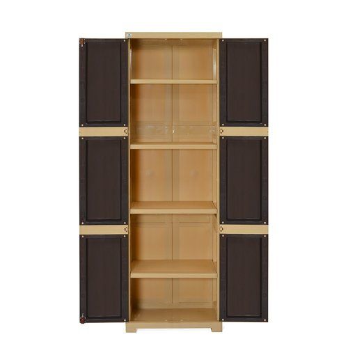 Brown- Ivory Nilkamal Cupboards Fml For Kitchen, Hospital, Clothes Storage, Books, Crockery