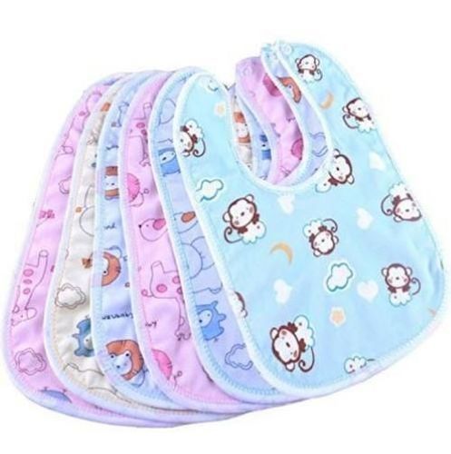 Perfect Thickness Chhote Janab Printed U Shape Baby Soft Cotton Bibs