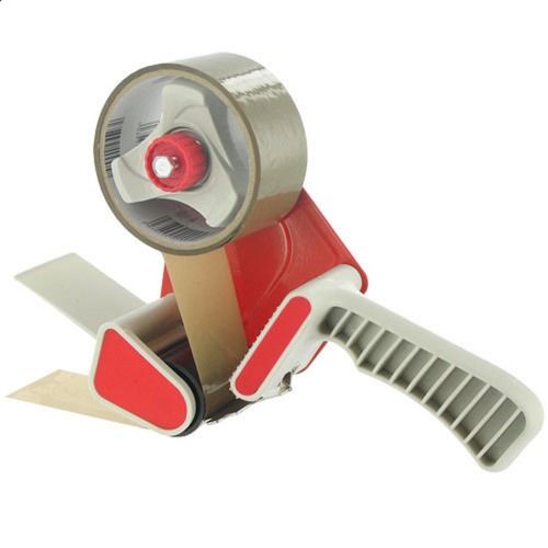 Red+White Portable Stainless Steel Blade Bopp Self Adhesive Packaging Tape Dispensers