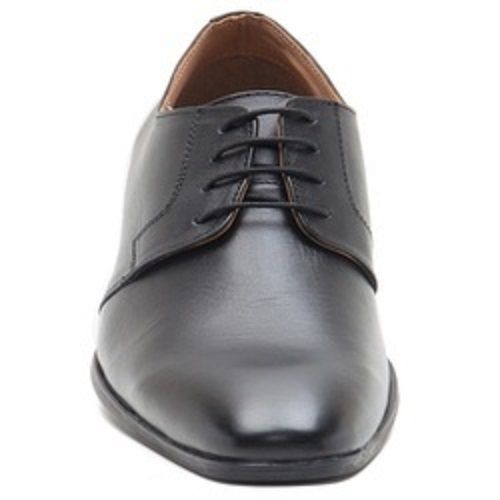 Breathable Round Toe Lace Closure Formal Wear Mens Black Shoes With Tpr Sole Material