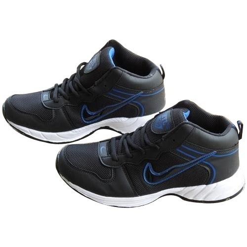 Round Toe Low Heel Lace Closure Type Gym Sports Shoes With White Color Sole