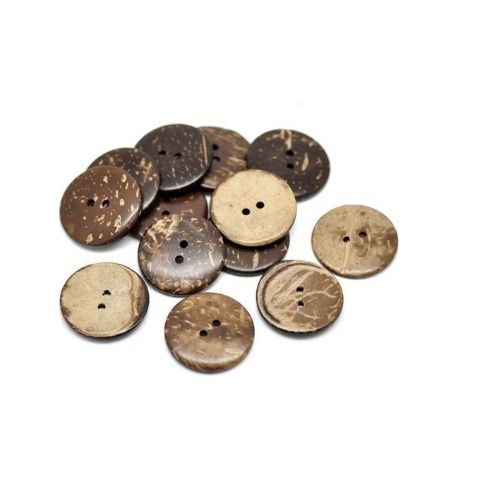 Round Wood and Coconut Buttons With Size 14, 16, 18, 20, 22, 24, 26, 28, 30, 32, 36, 38, 40