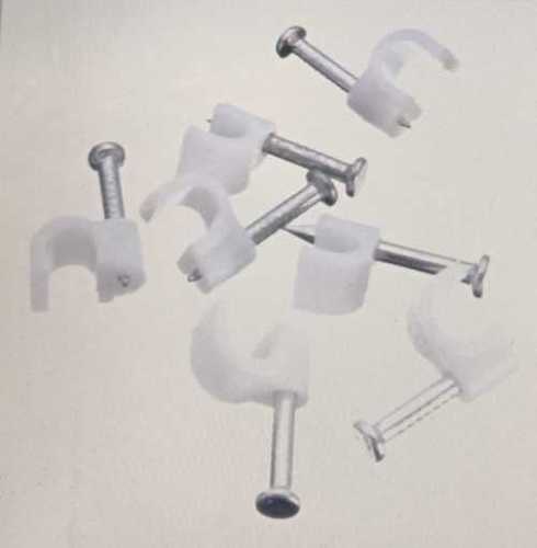 Metal Rust Proof Industrial Use Polished White Pvc Wire Clips