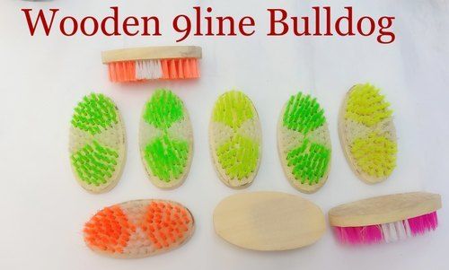 Wooden Cloth Cleaning Brush With 9 Bristle Line And Oval Shape