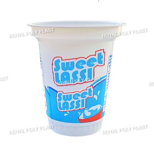 200 Ml Printed Pattern Round Shape 80 Mm Top Diameter Plastic Disposable Lassi Glass Cup Application: Storing Curd