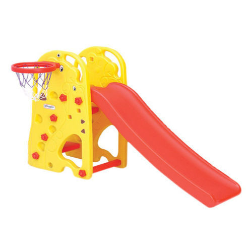 Outdoor Playground 3.54 X 1.14 X 2.65 Feet Red And Yellow Plastic Made Kids Play Ground Cum Garden Slide