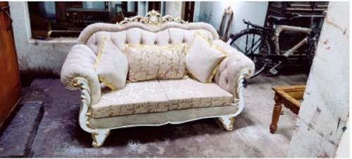 6 Seater Rectangular Shape Antique White Sofa